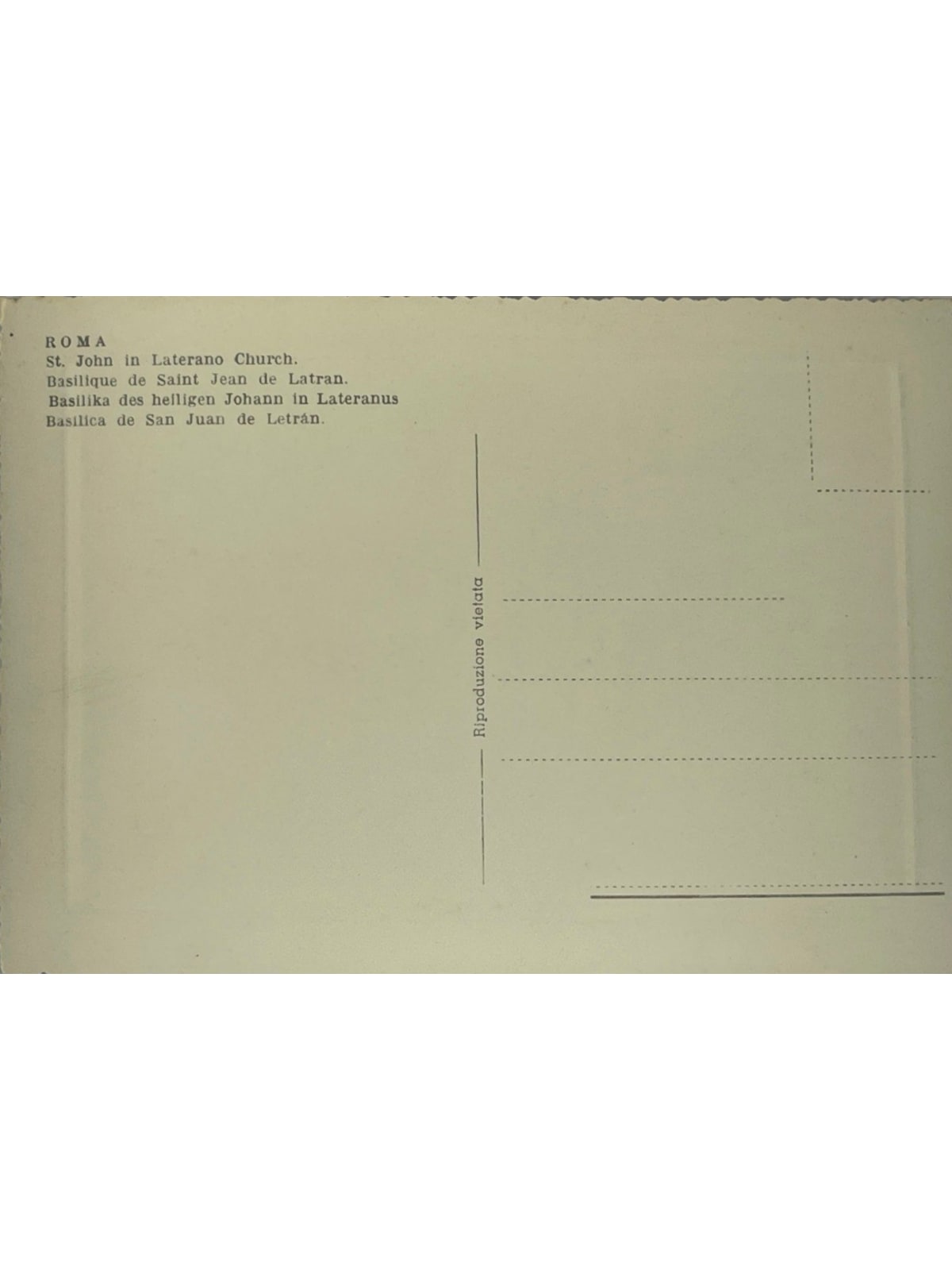 Verso de la carte postale