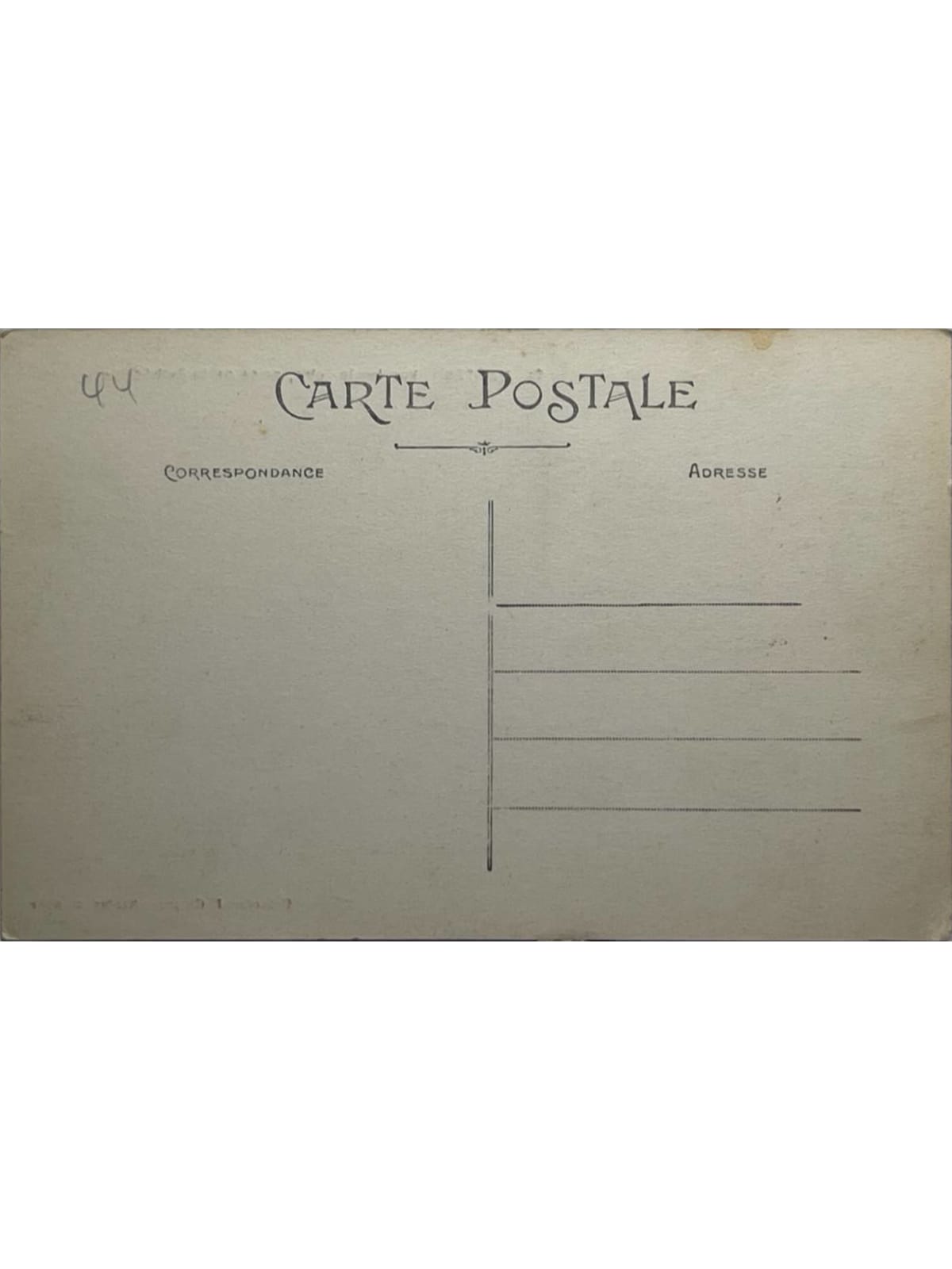 Verso de la carte postale