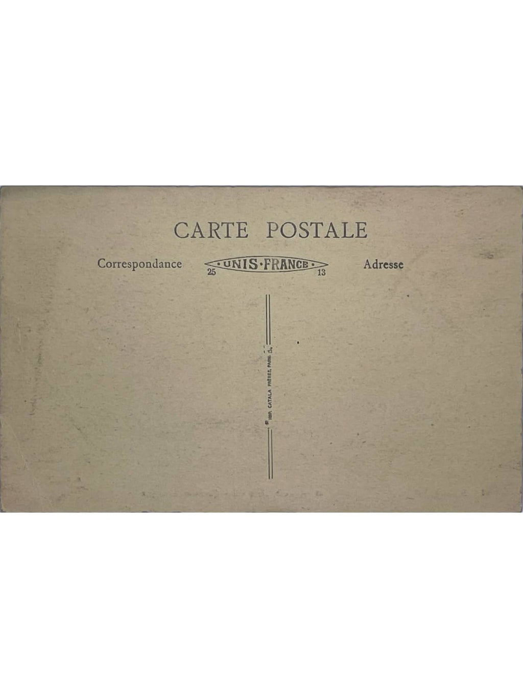 Verso de la carte postale
