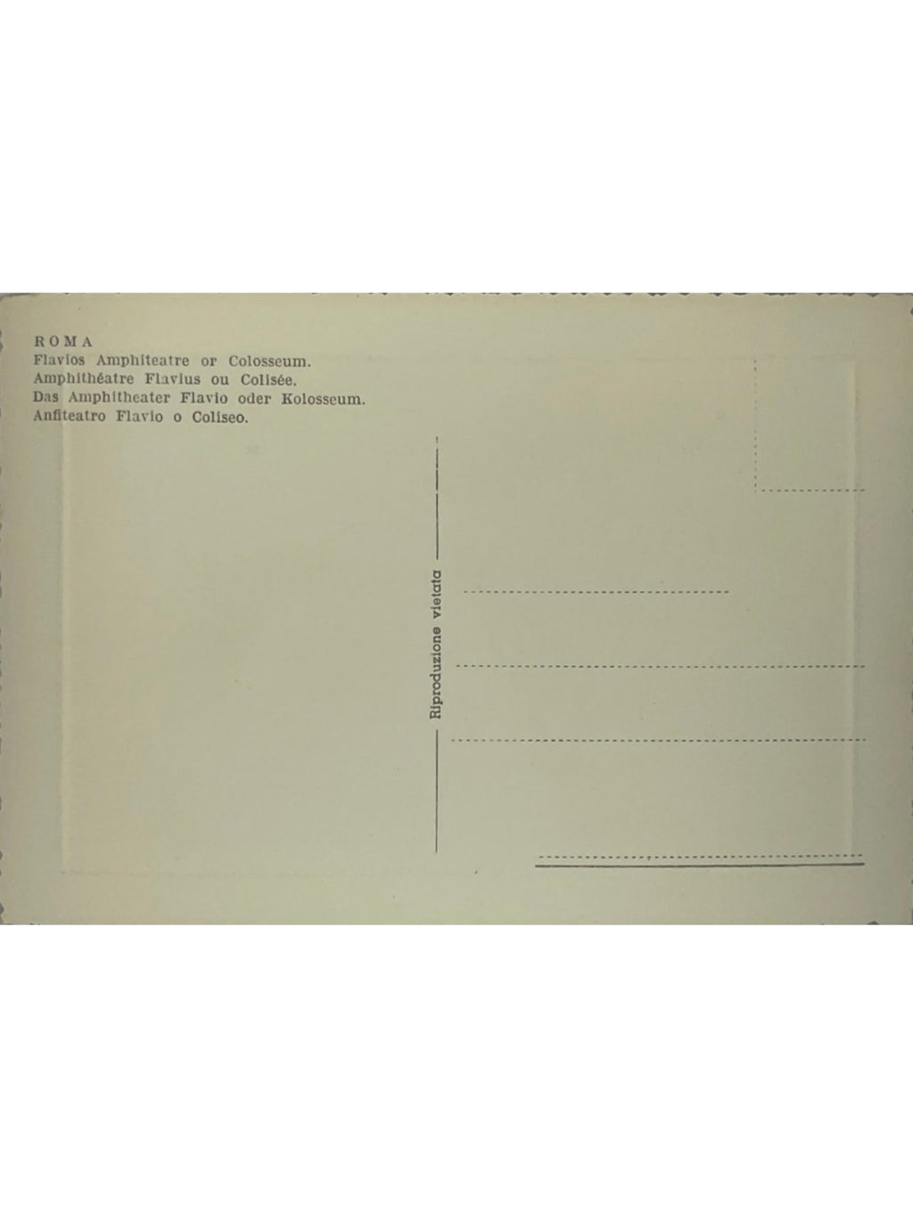 Verso de la carte postale