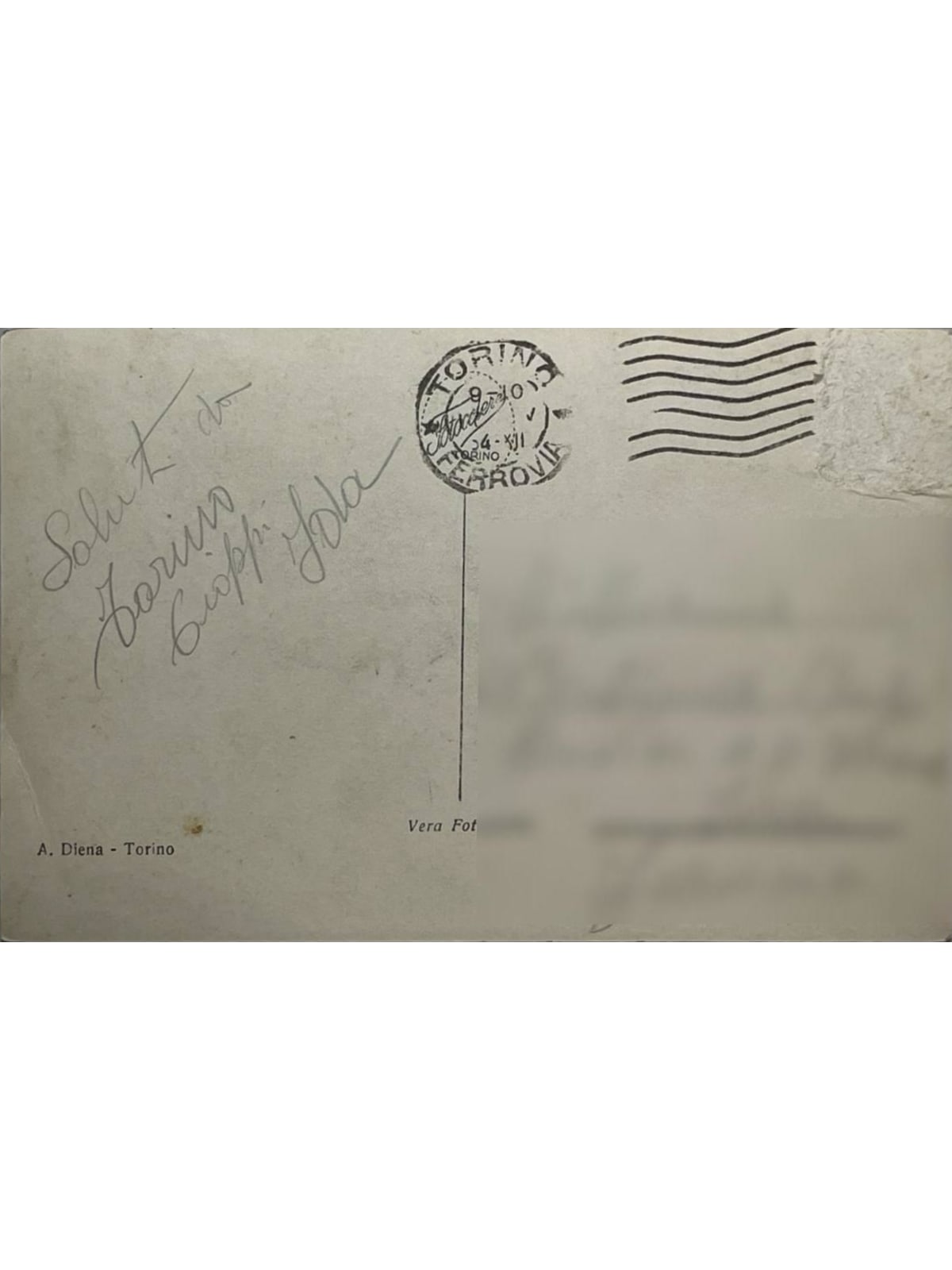 Verso de la carte postale