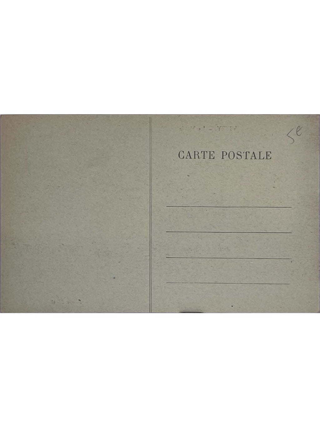 Verso de la carte postale