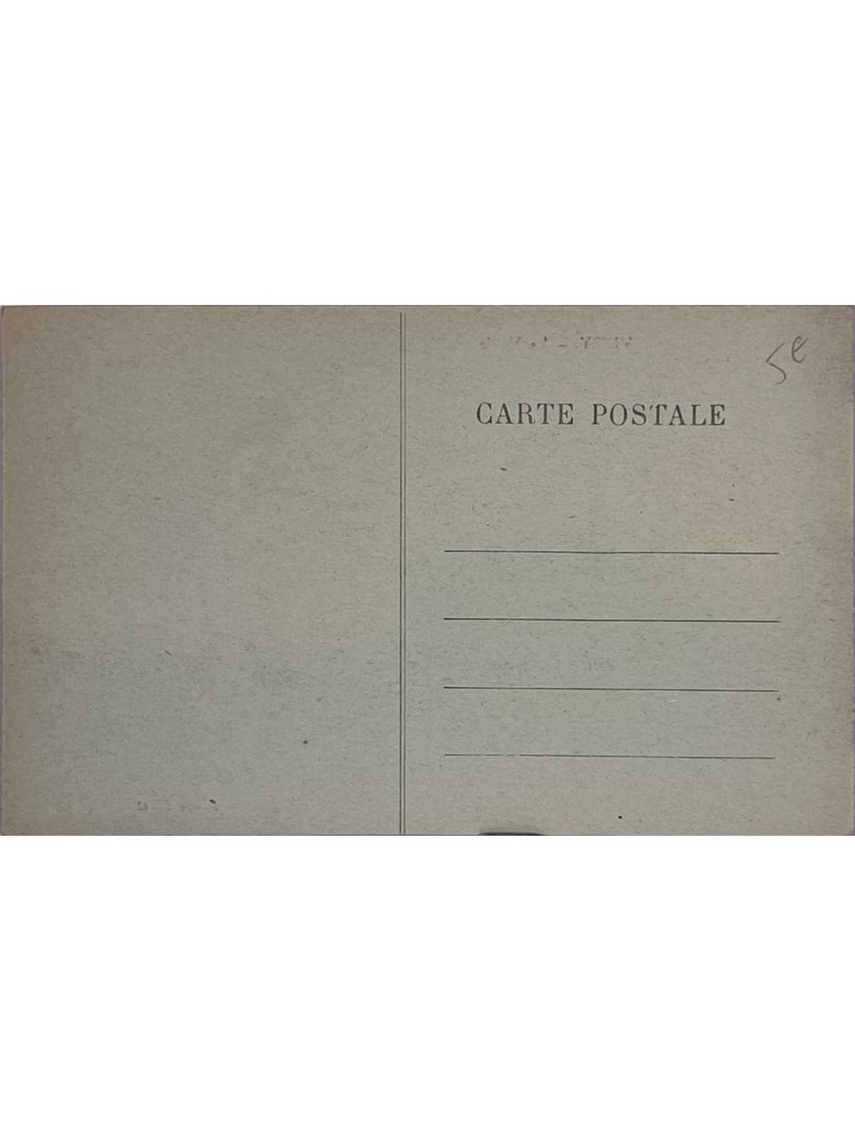 Verso de la carte postale