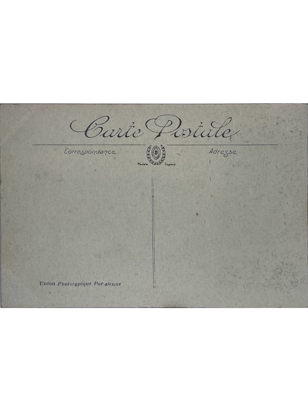 Verso de la carte postale