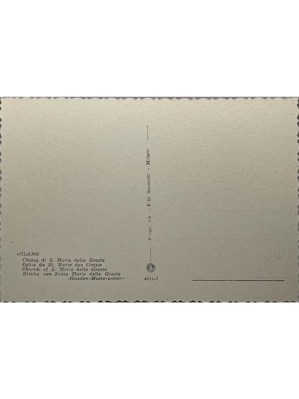 Verso de la carte postale