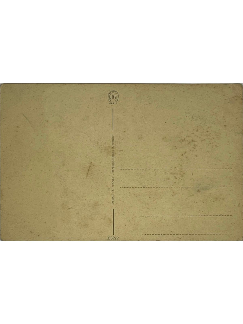 Verso de la carte postale