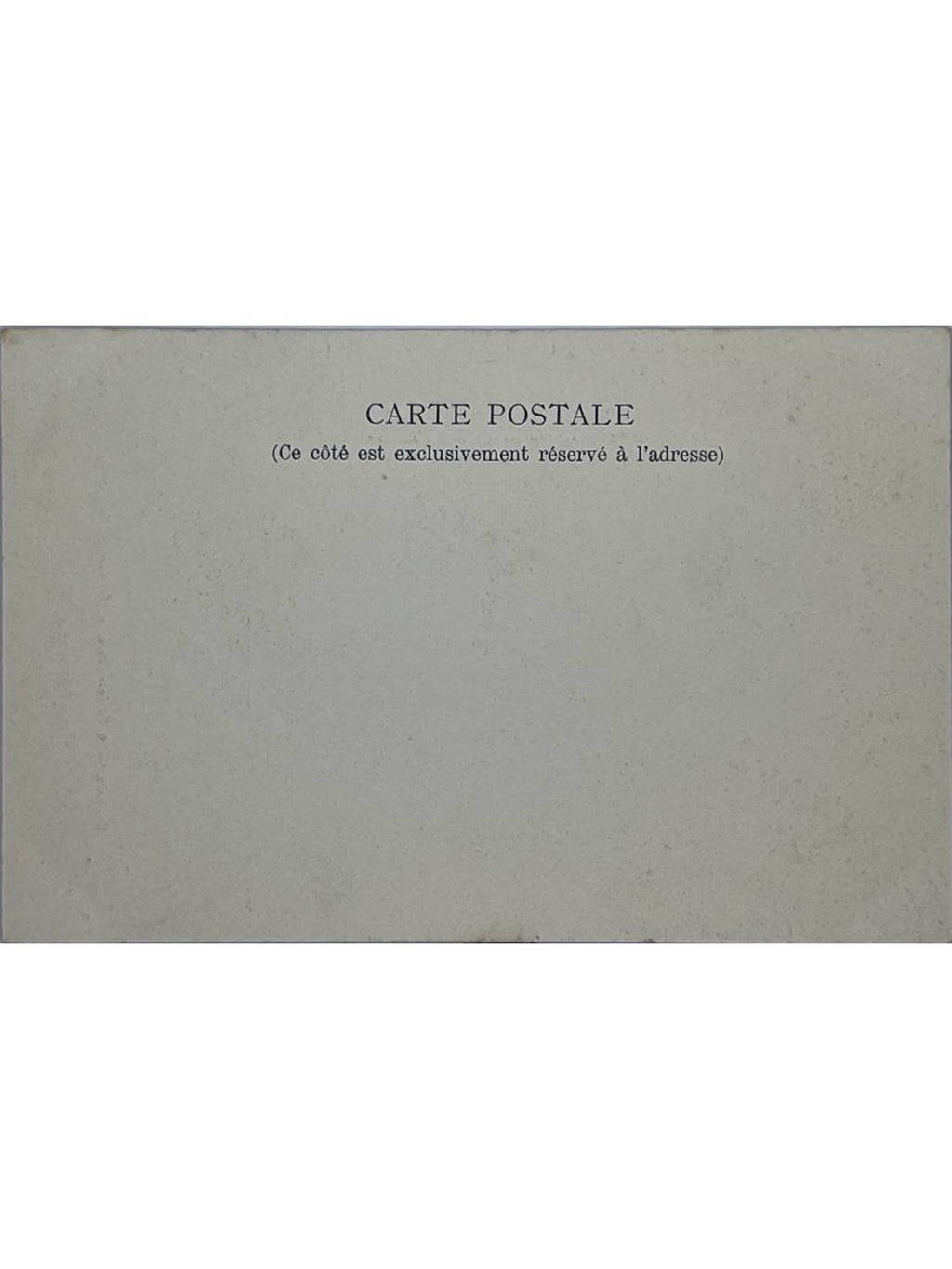 Verso de la carte postale