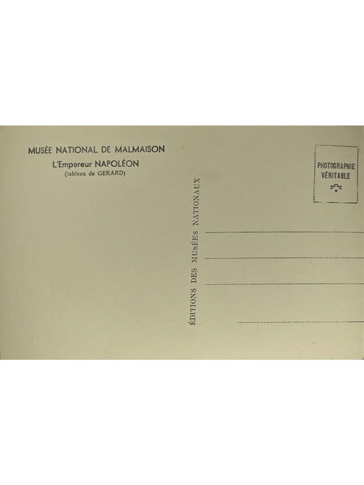 Verso de la carte postale