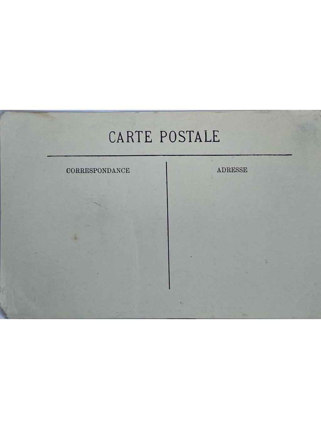 Verso de la carte postale