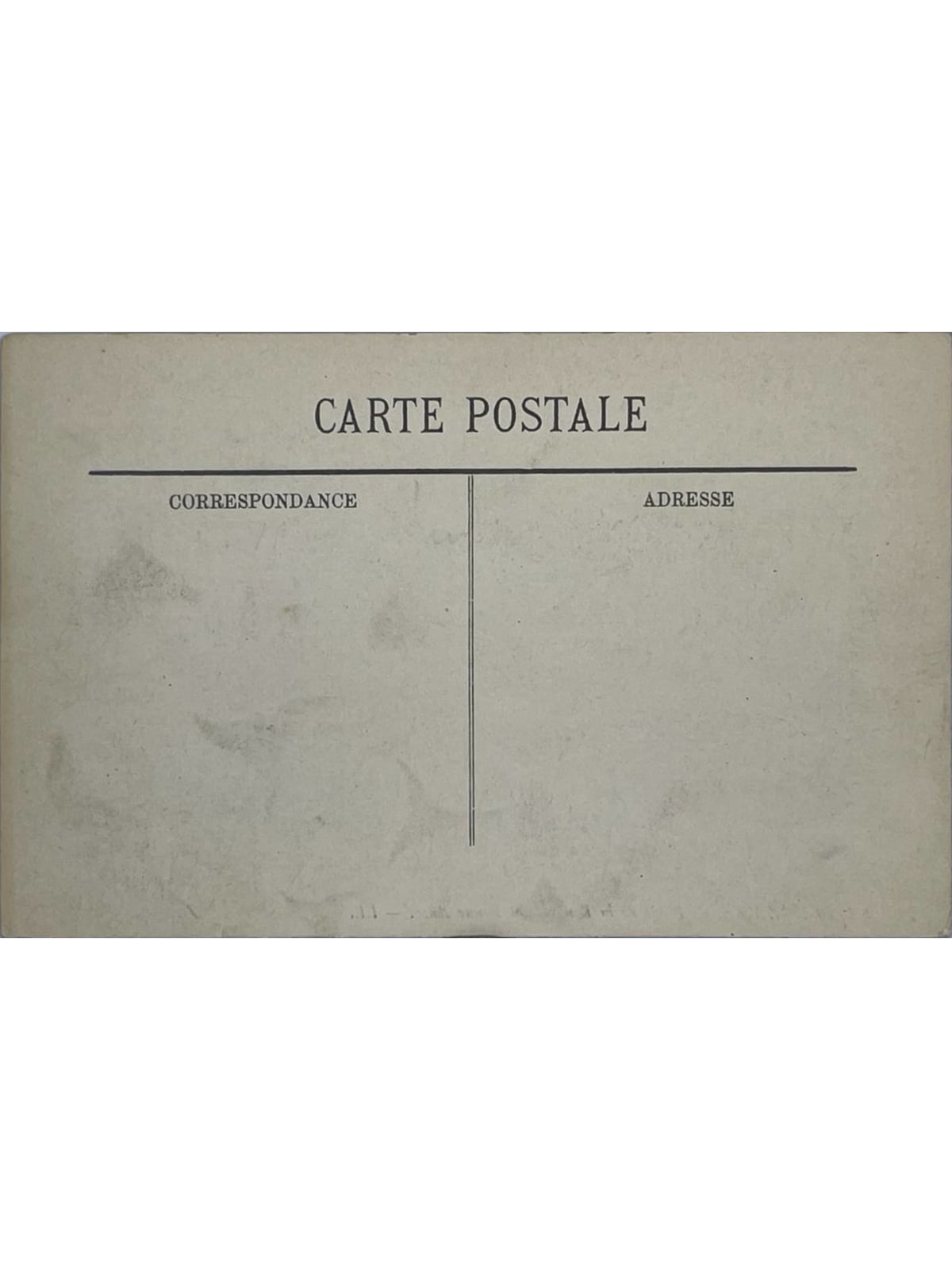 Verso de la carte postale
