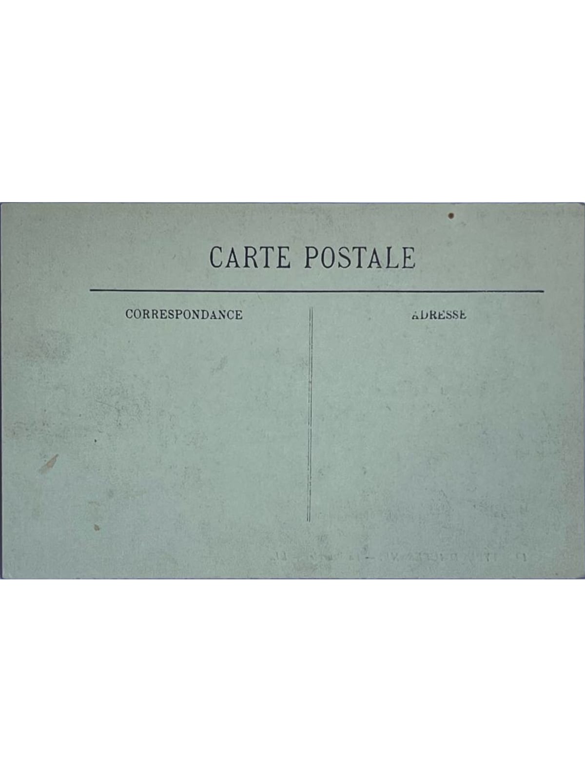 Verso de la carte postale