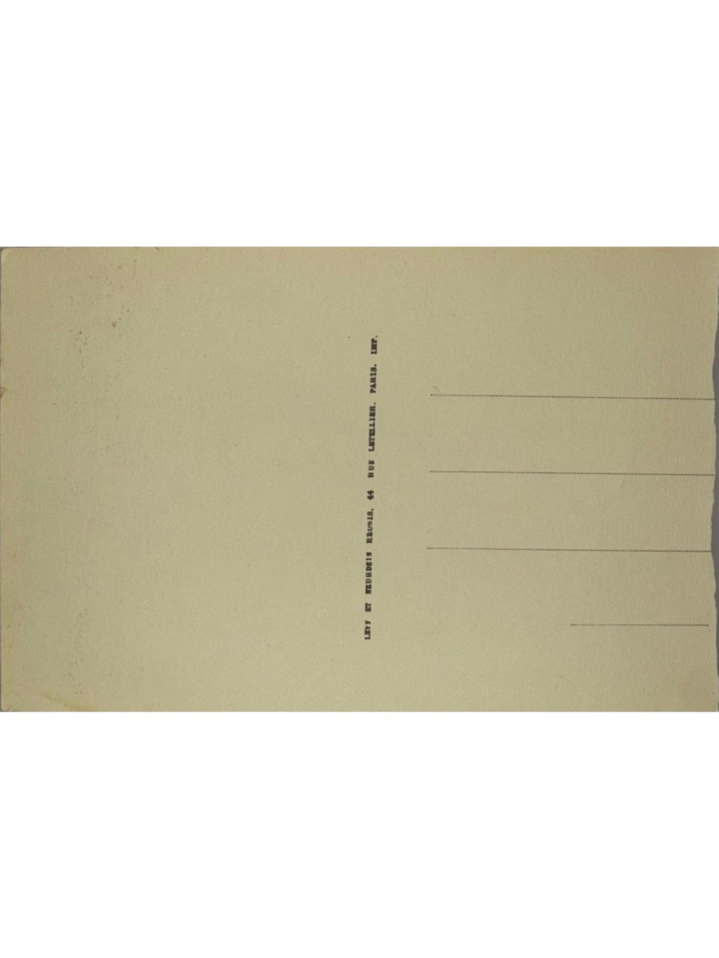 Verso de la carte postale