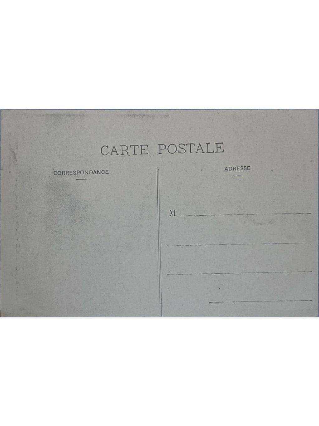 Verso de la carte postale