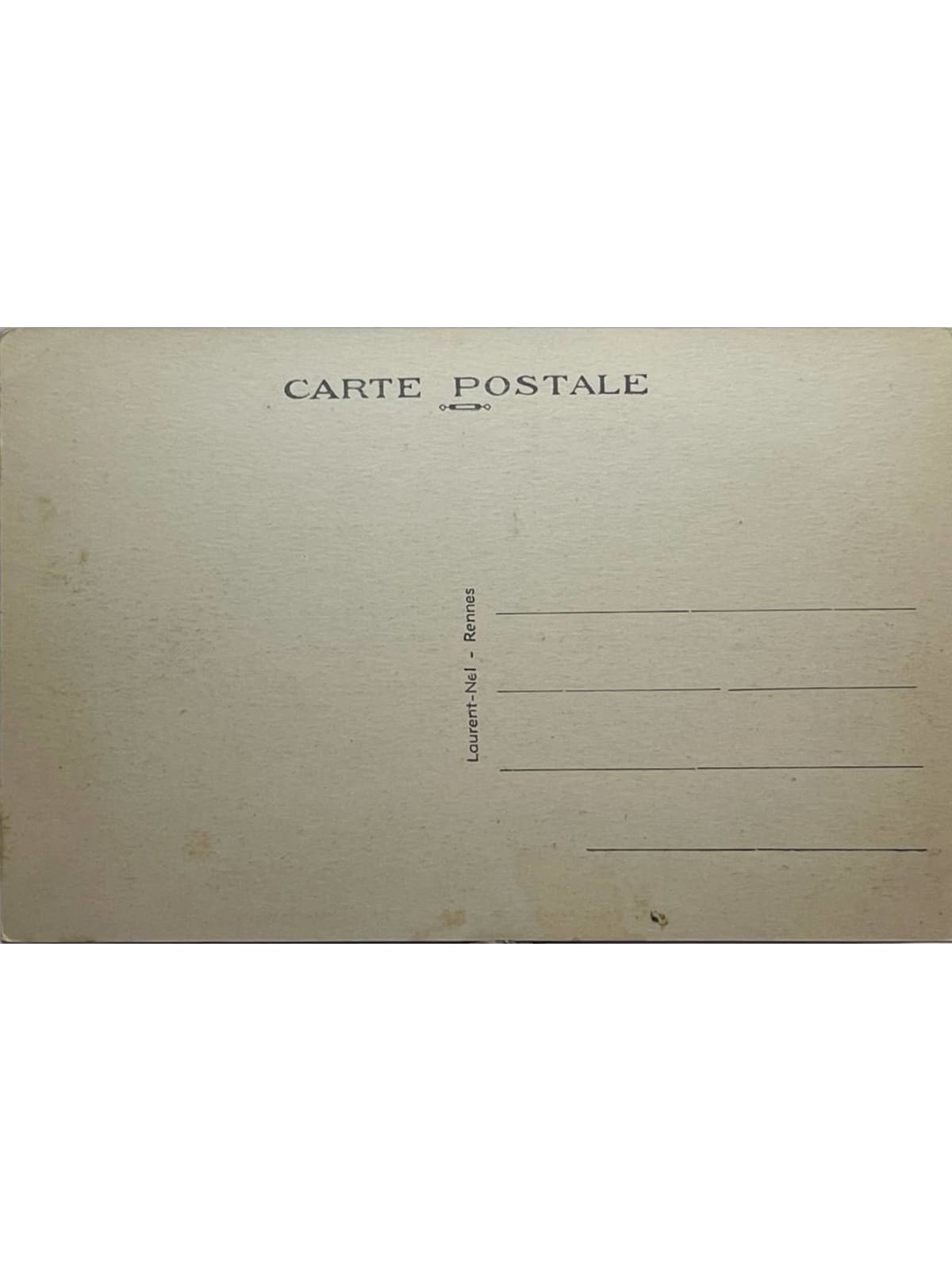 Verso de la carte postale