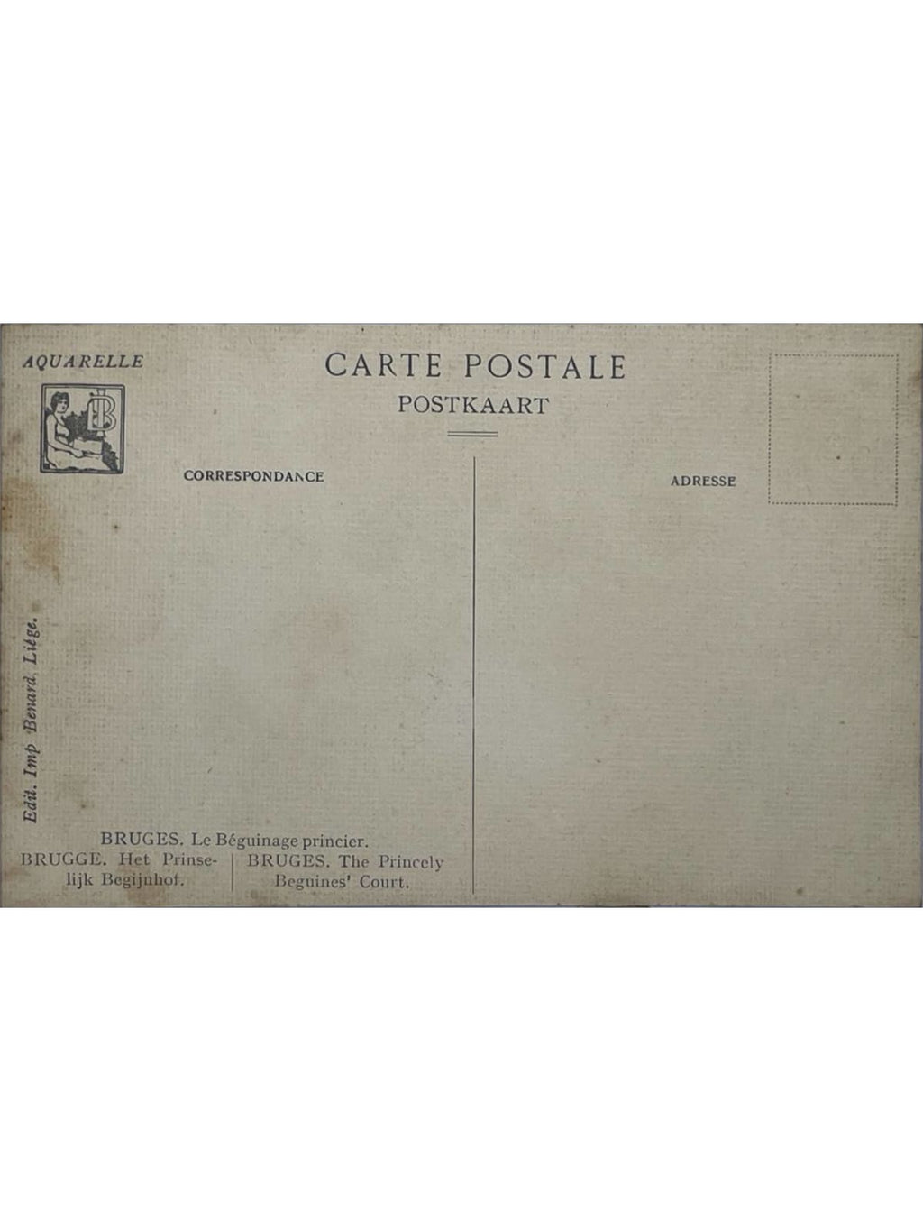 Verso de la carte postale