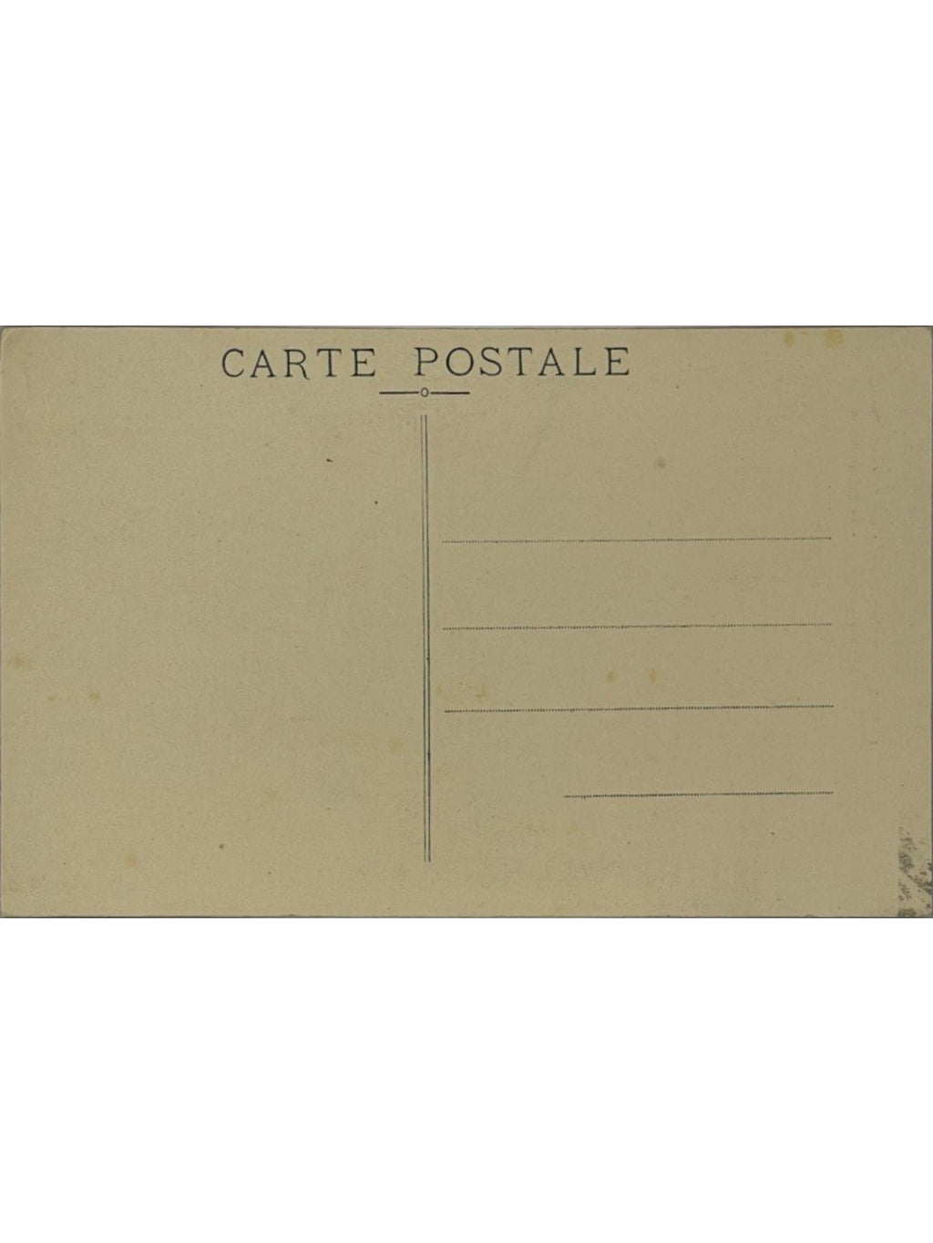 Verso de la carte postale