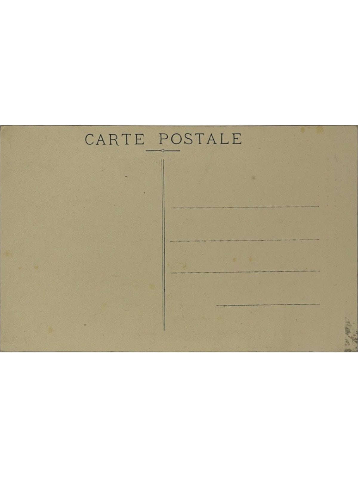 Verso de la carte postale