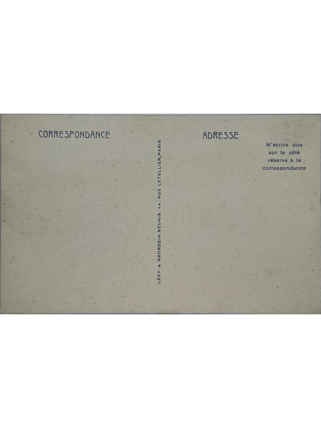 Verso de la carte postale