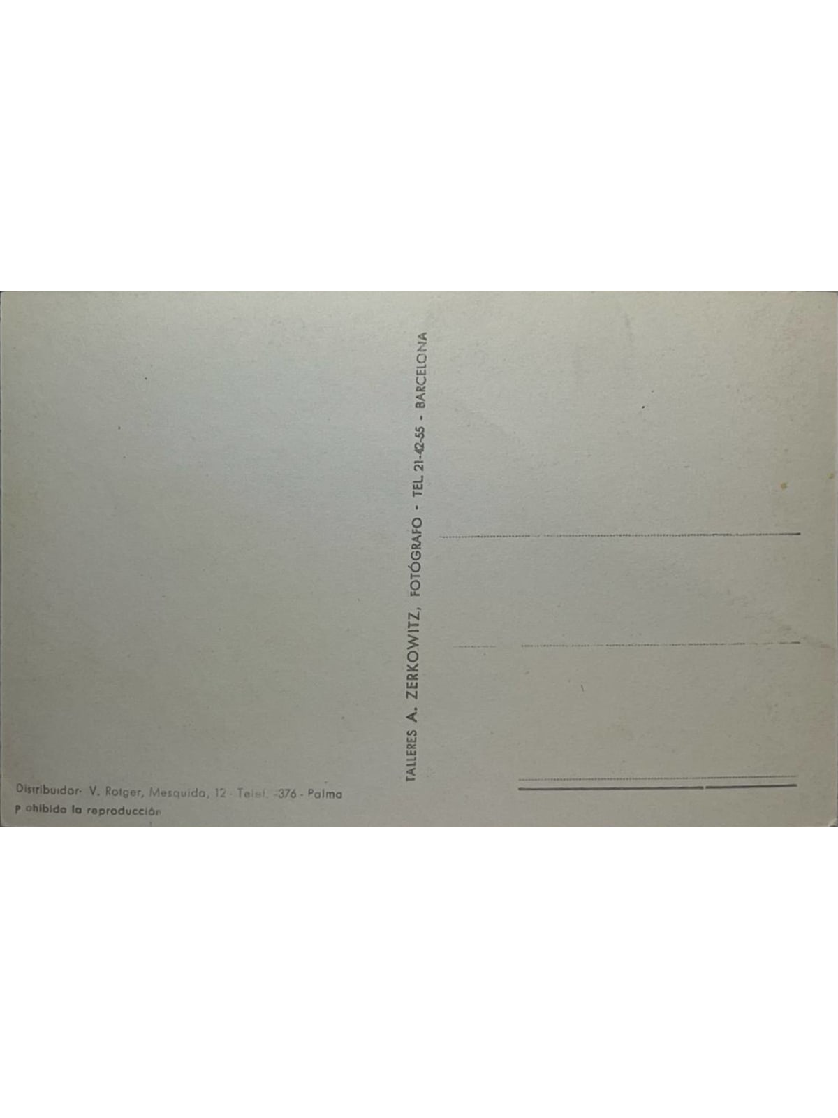 Verso de la carte postale