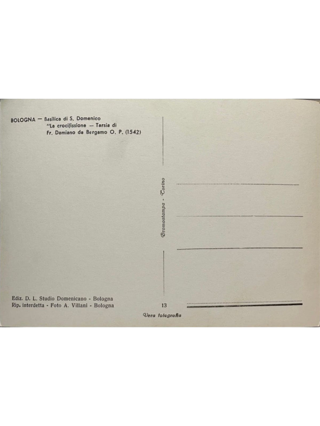 Verso de la carte postale