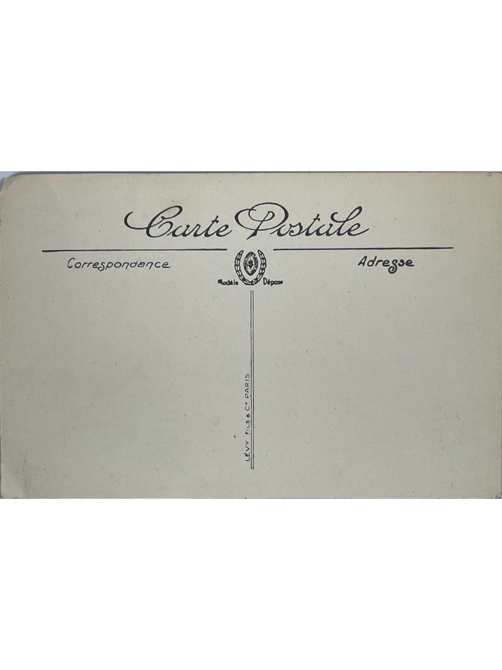 Verso de la carte postale