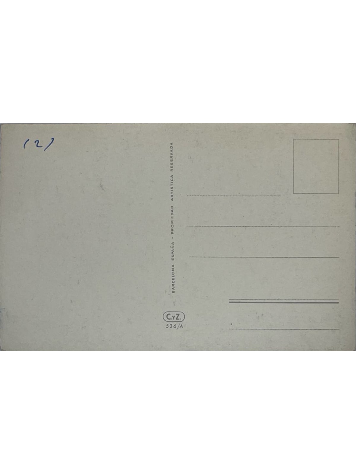 Verso de la carte postale