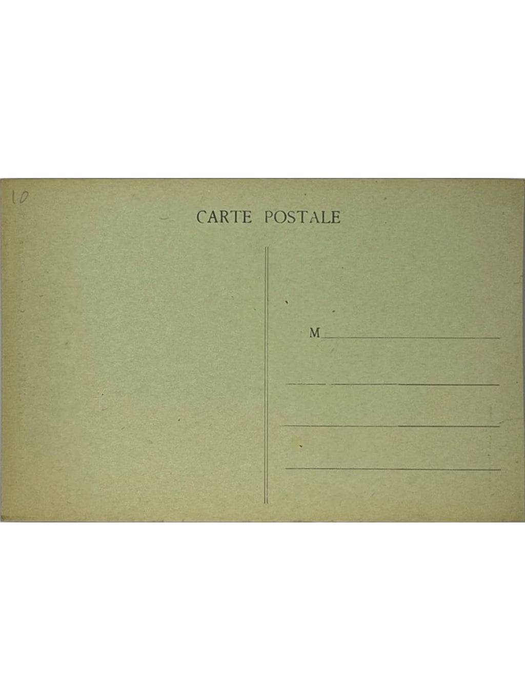 Verso de la carte postale