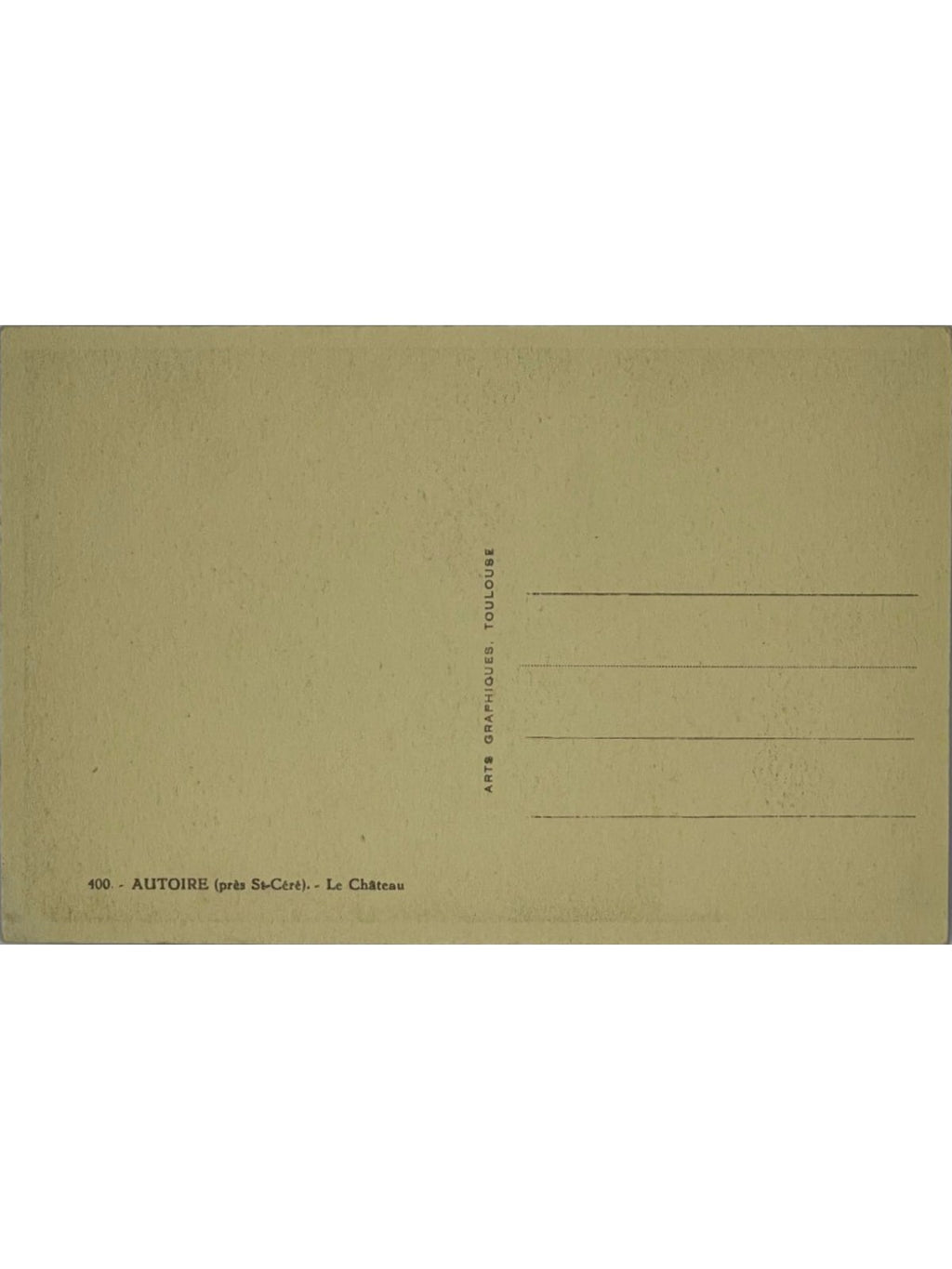 Verso de la carte postale