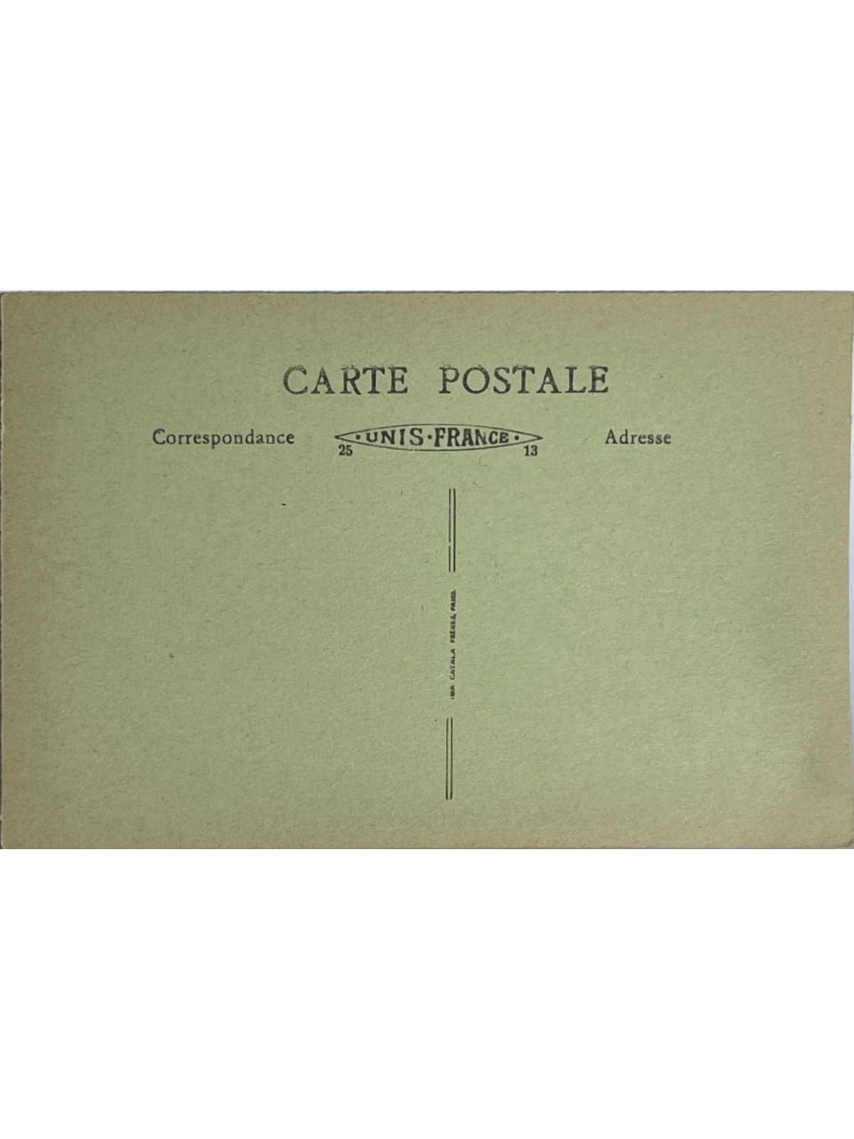 Verso de la carte postale
