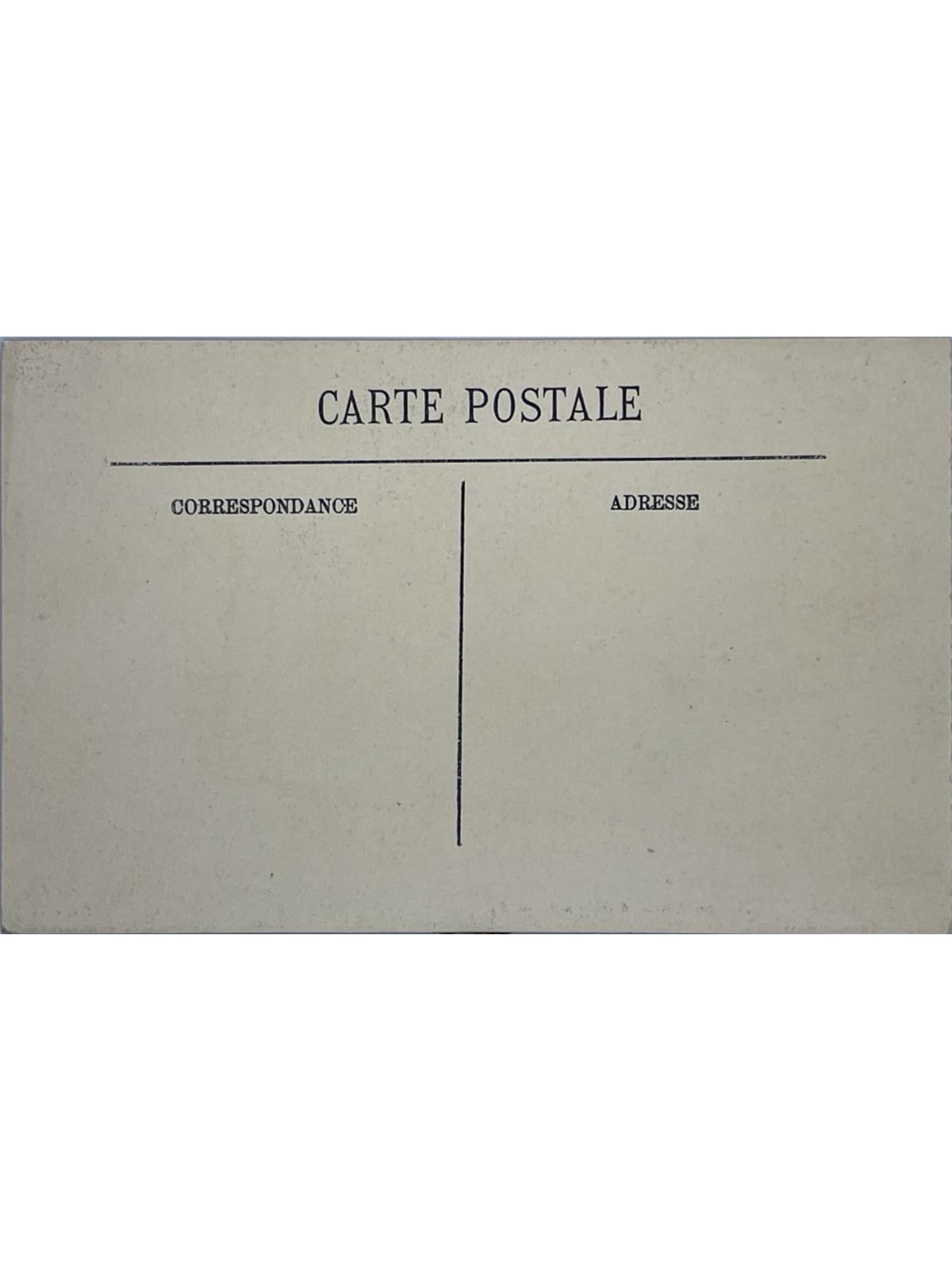 Verso de la carte postale