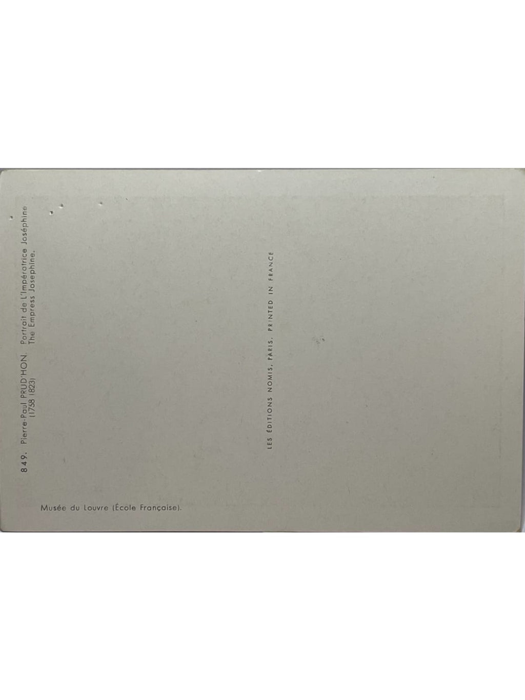 Verso de la carte postale