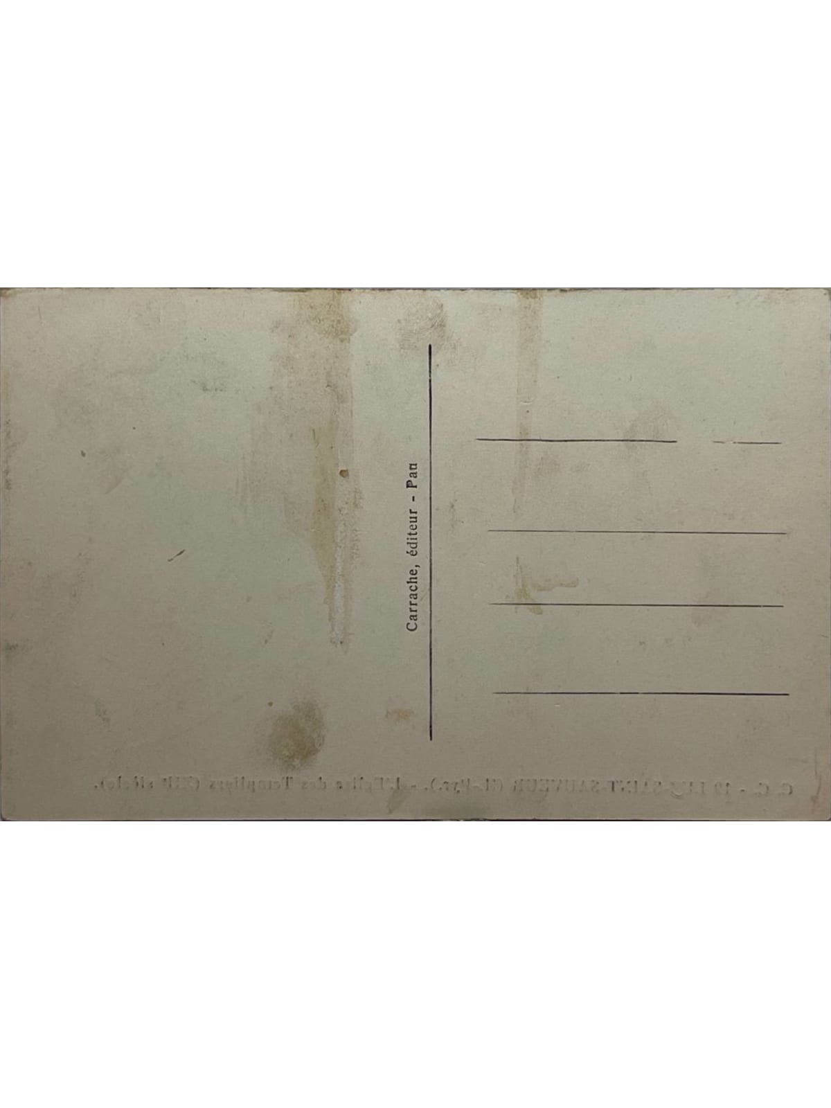 Verso de la carte postale