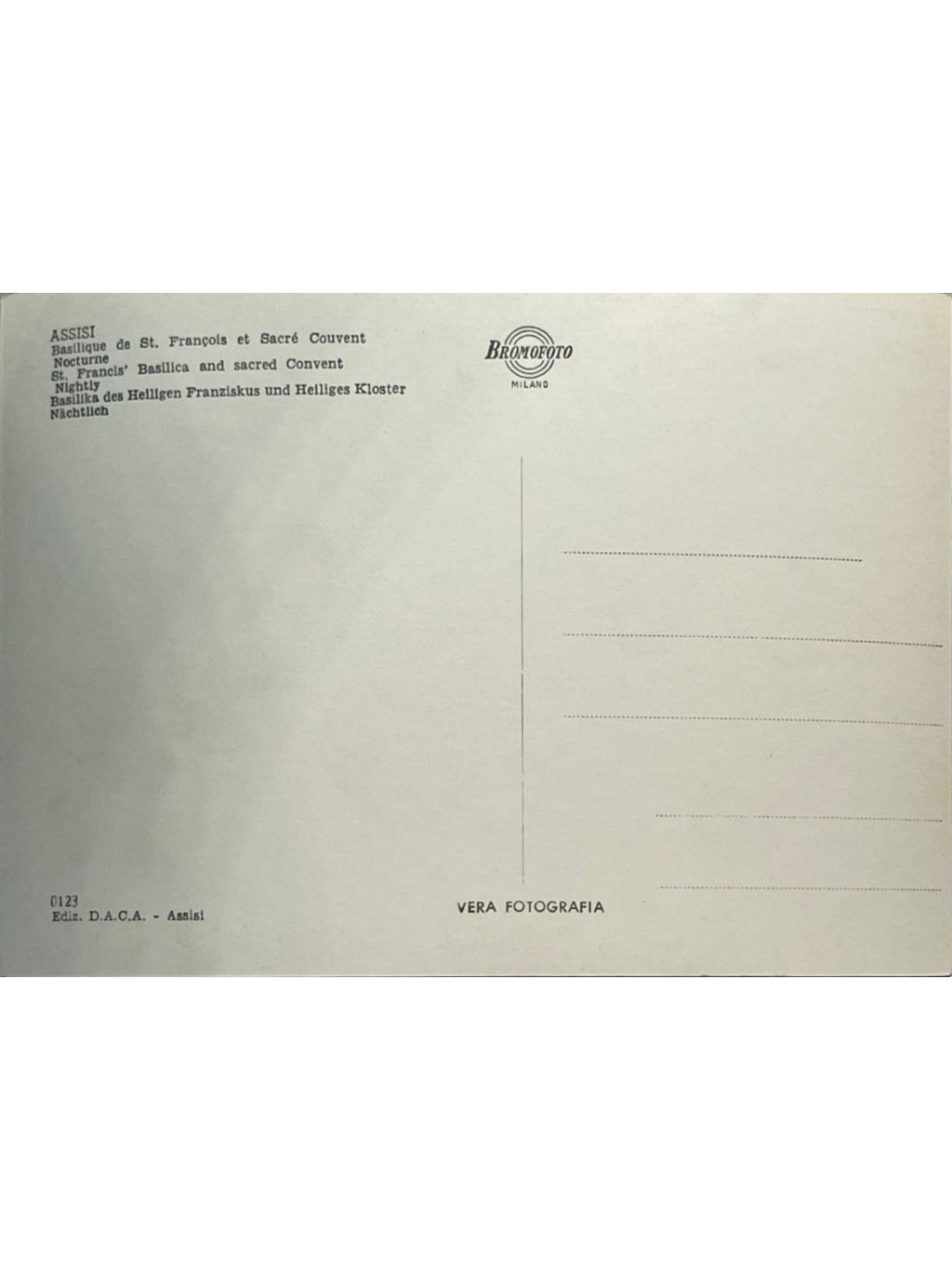 Verso de la carte postale