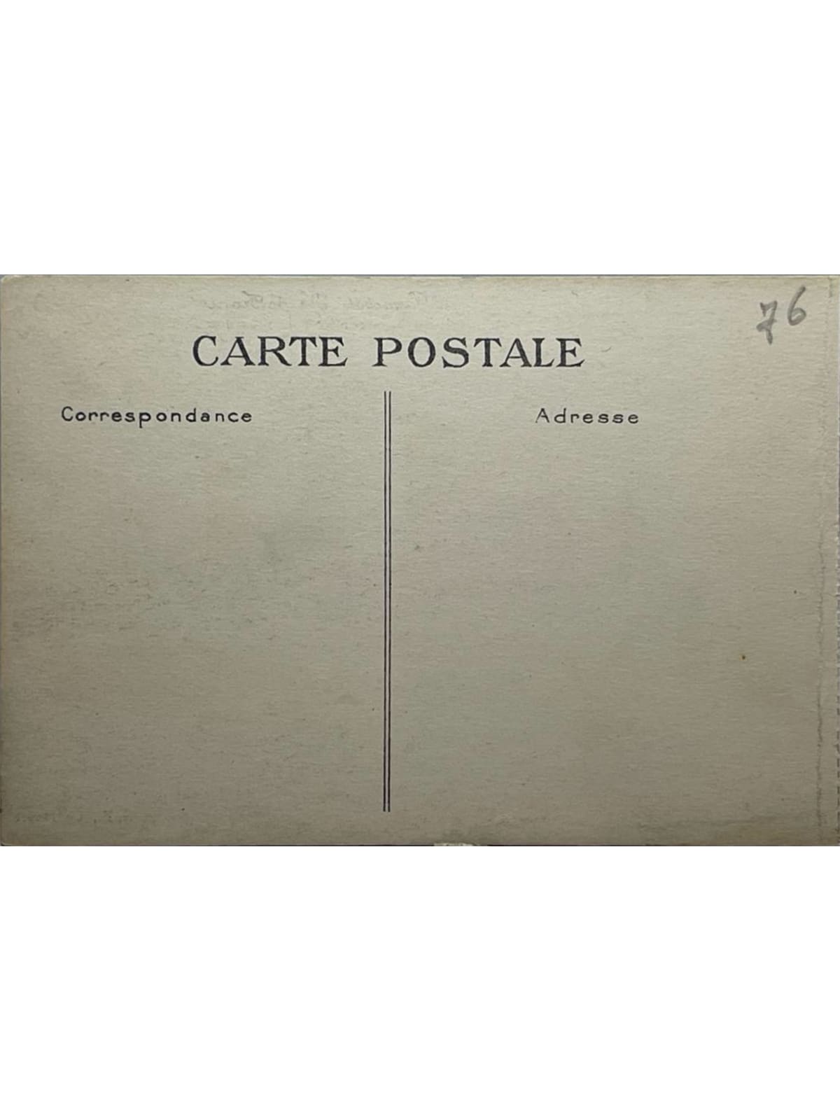 Verso de la carte postale