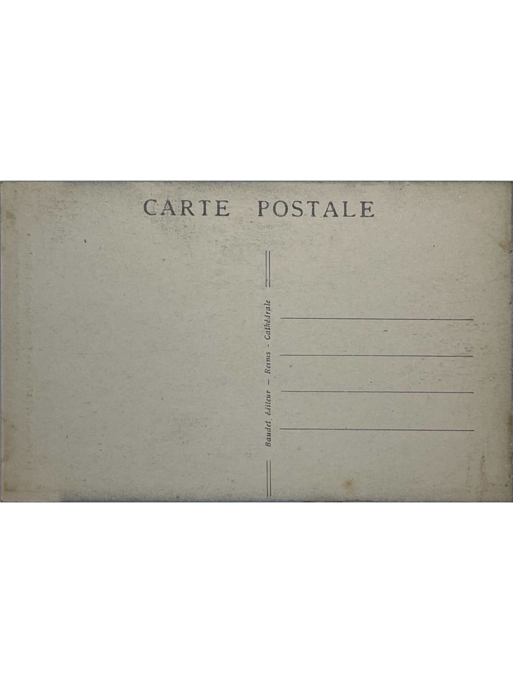Verso de la carte postale