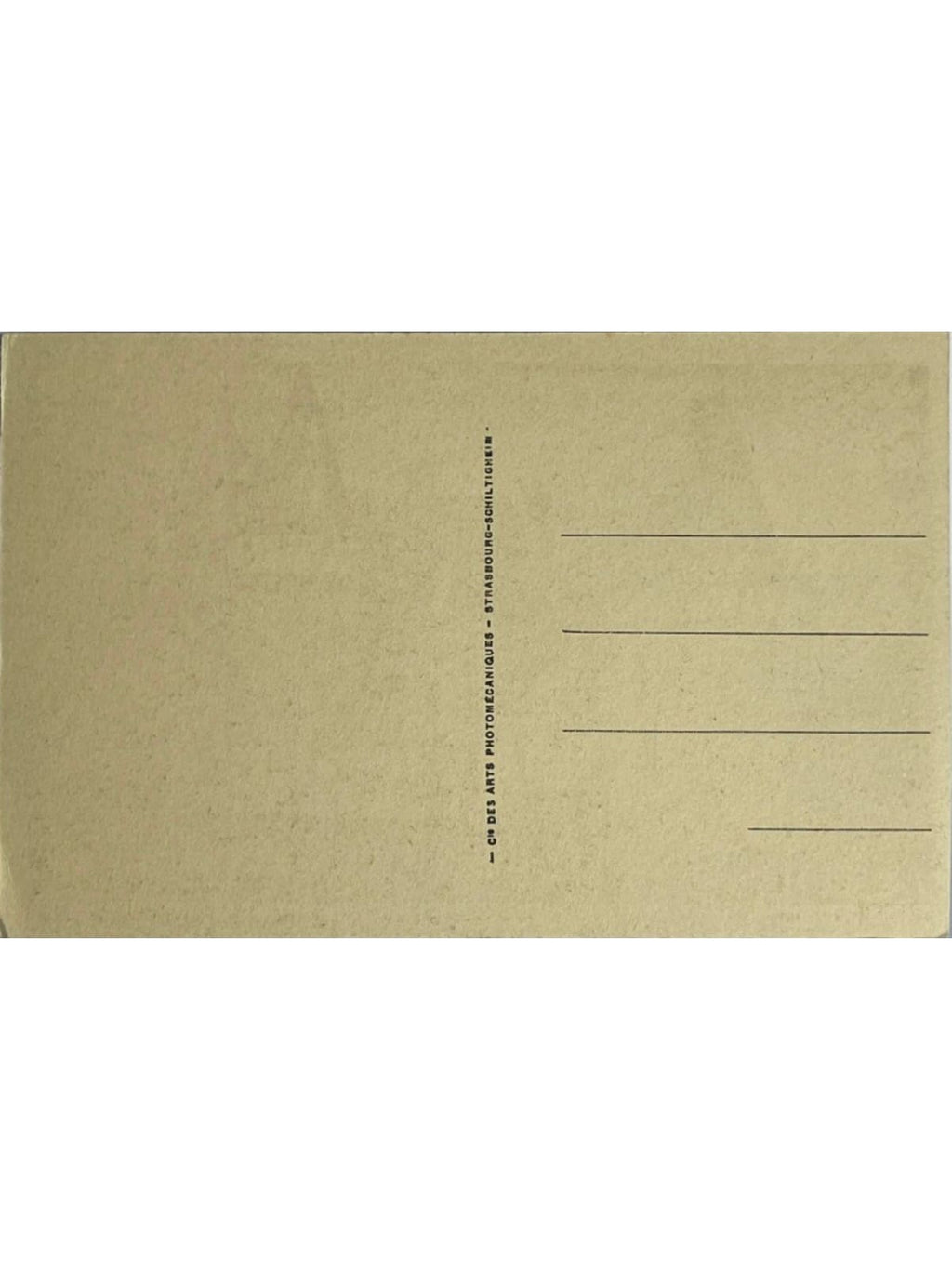 Verso de la carte postale