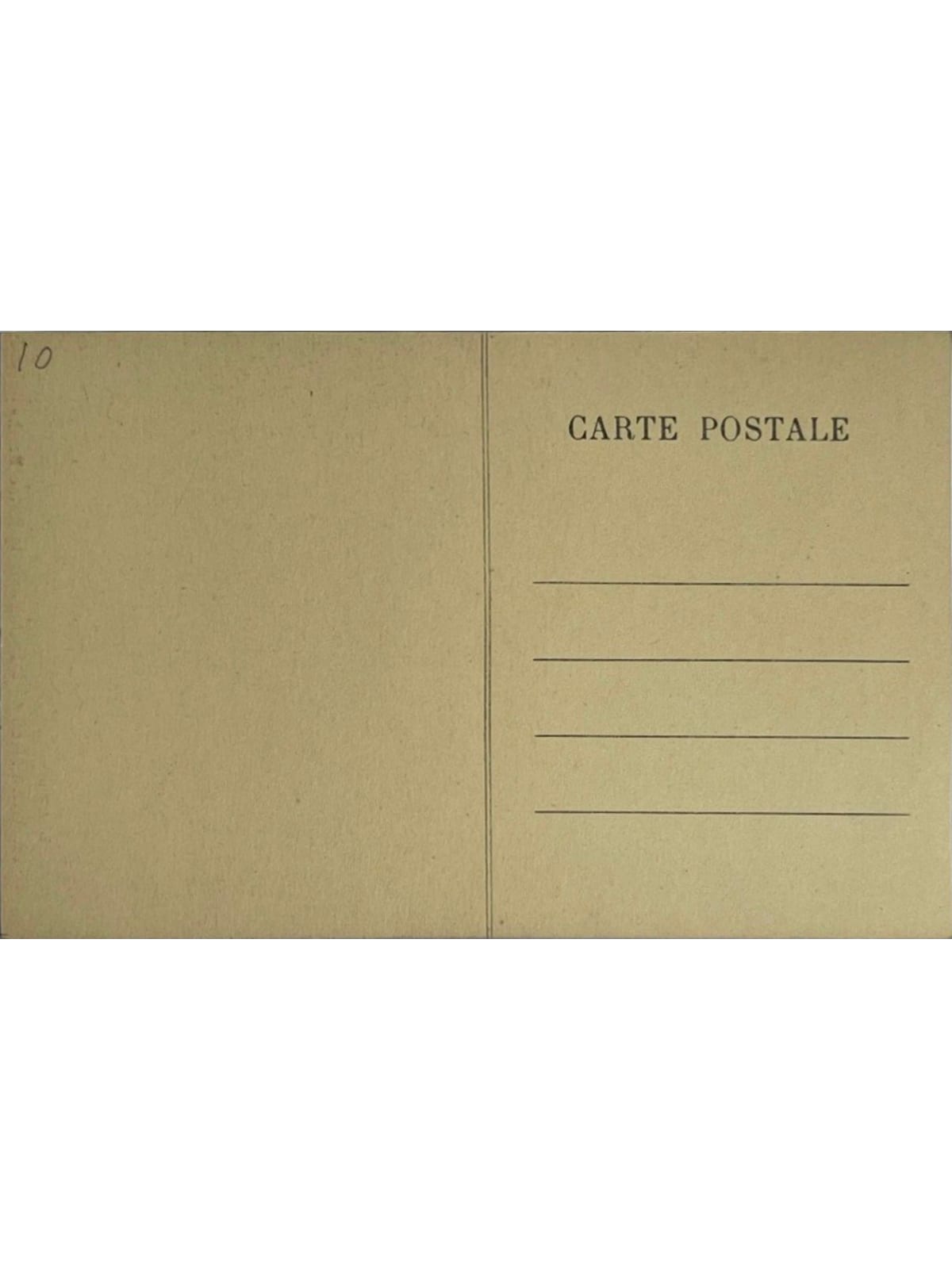 Verso de la carte postale