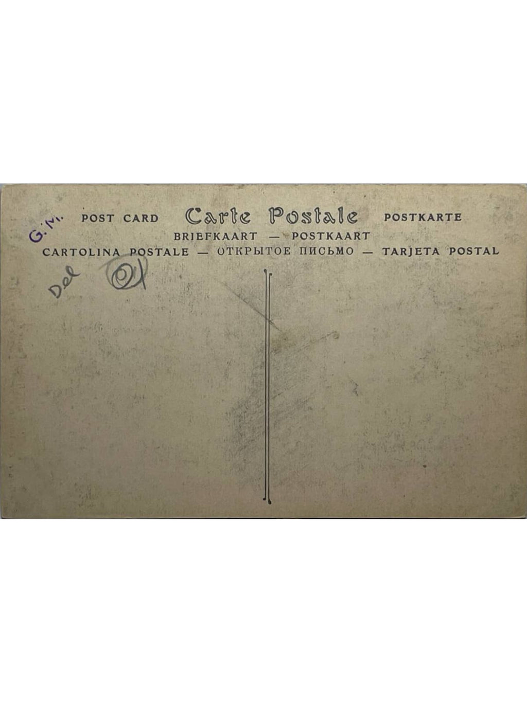 Verso de la carte postale