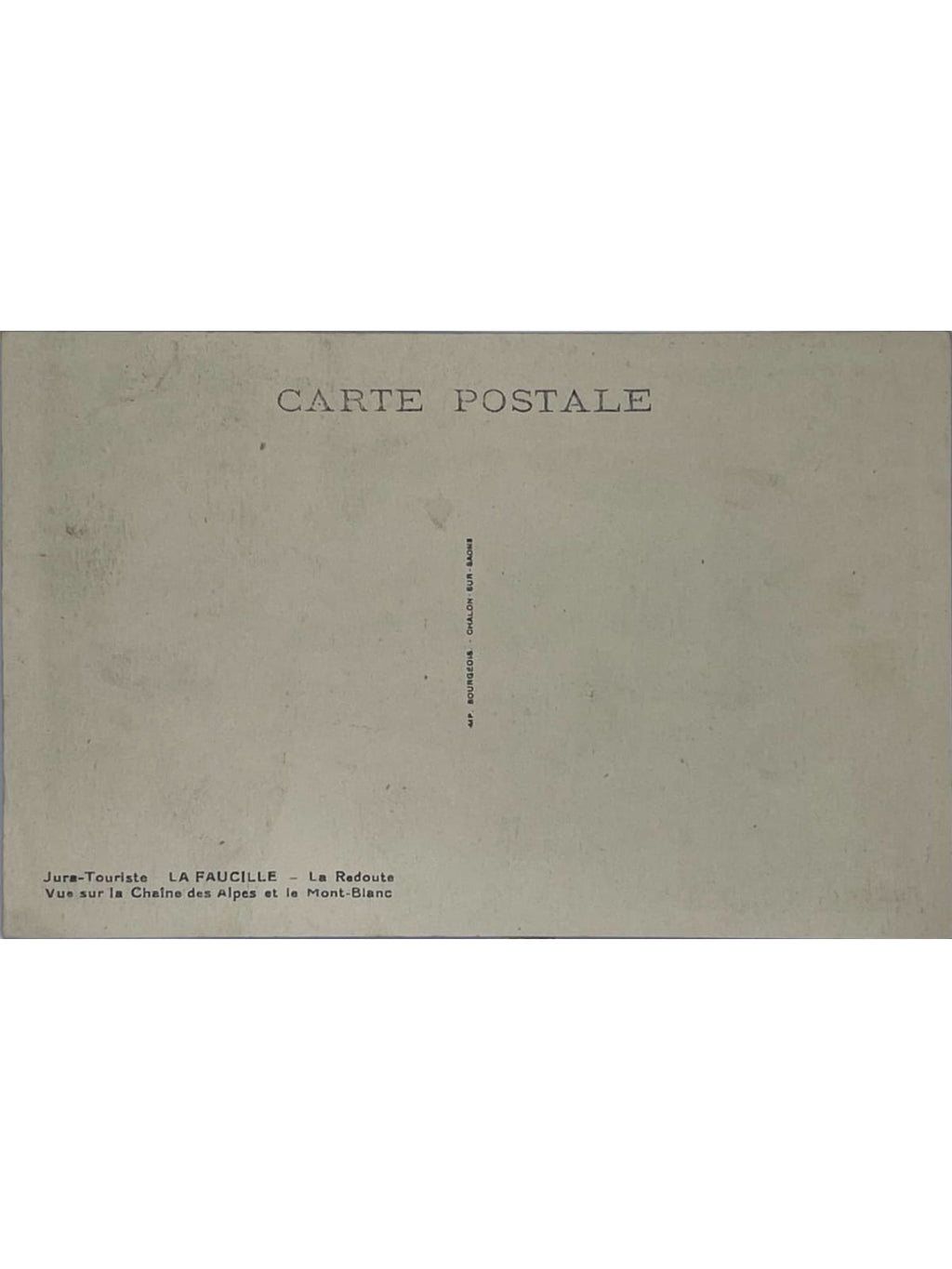 Verso de la carte postale