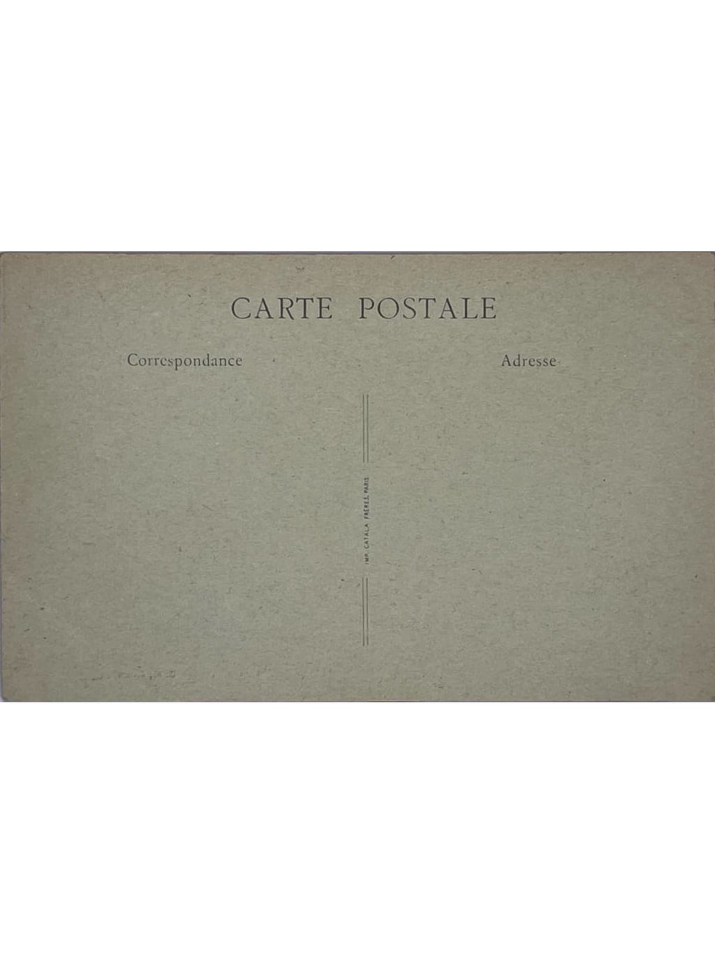 Verso de la carte postale