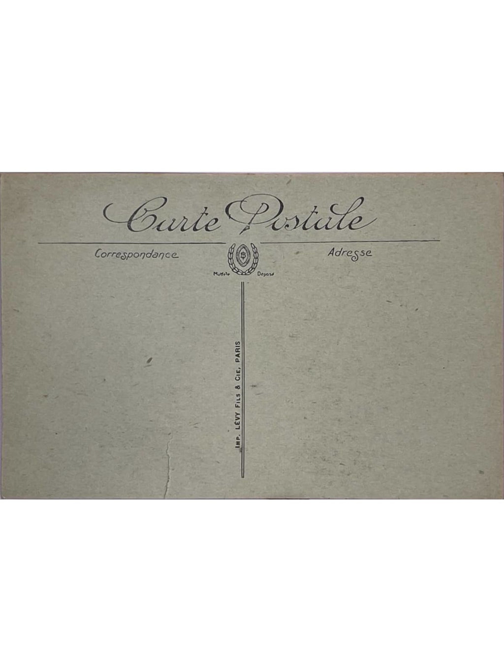 Verso de la carte postale