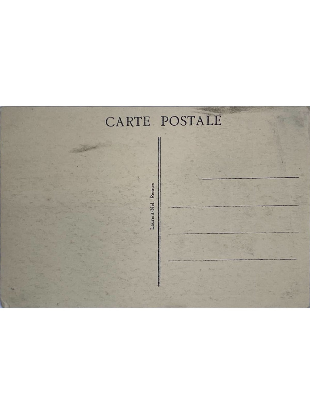 Verso de la carte postale