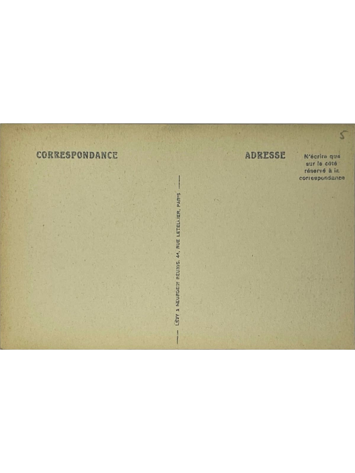 Verso de la carte postale