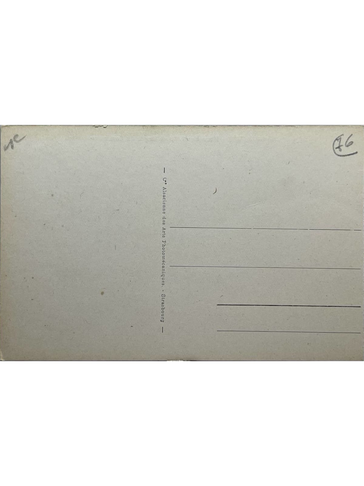 Verso de la carte postale