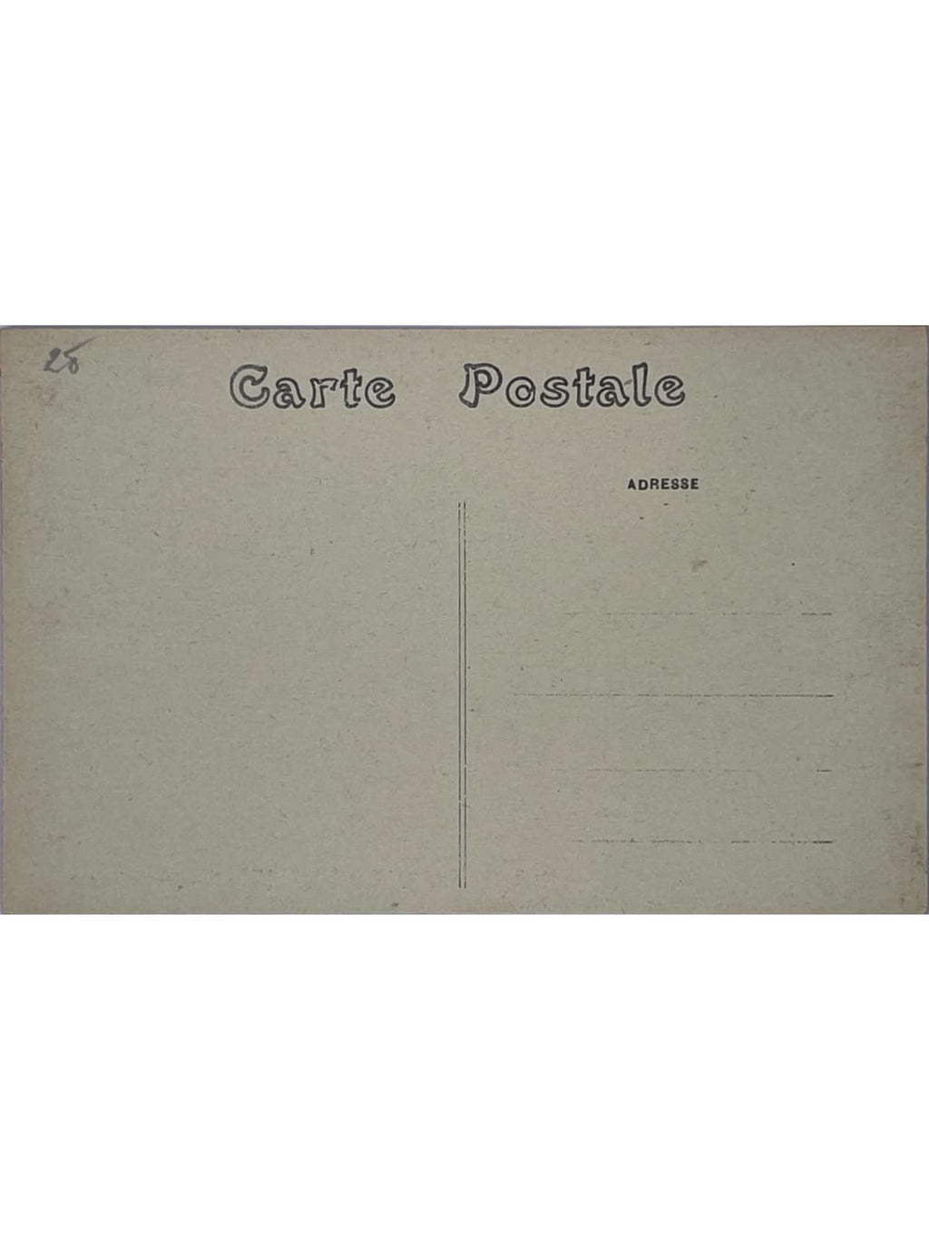 Verso de la carte postale