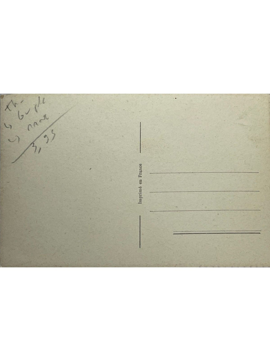 Verso de la carte postale