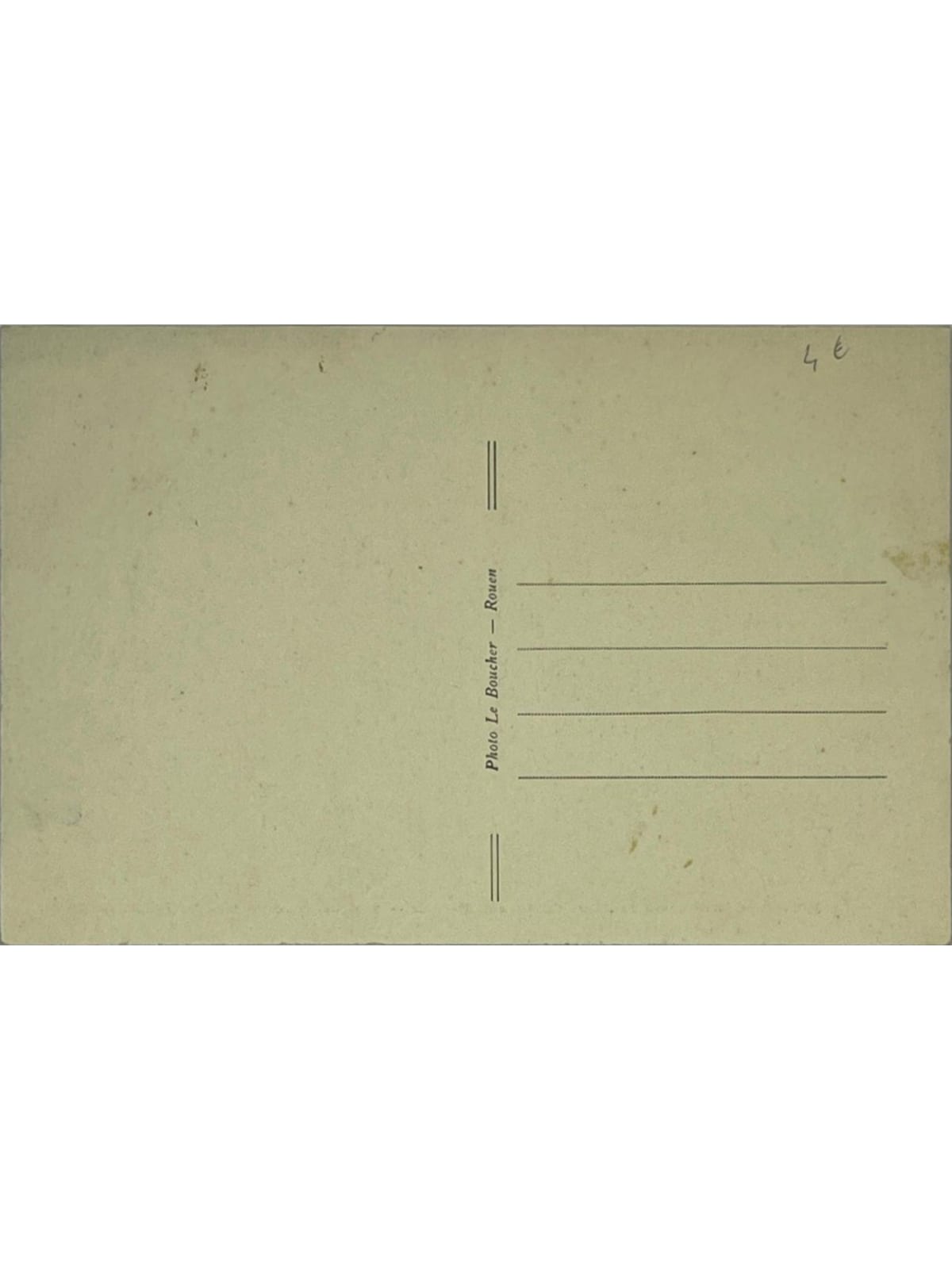 Verso de la carte postale