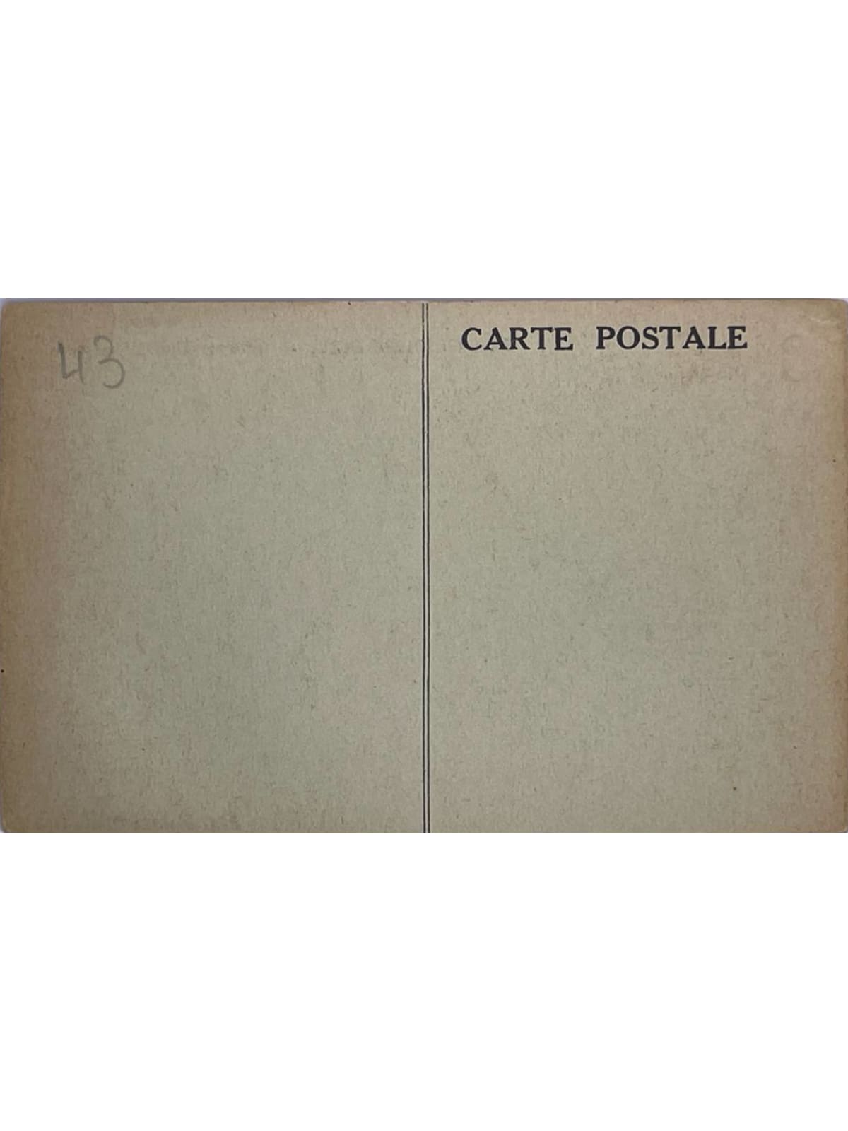 Verso de la carte postale