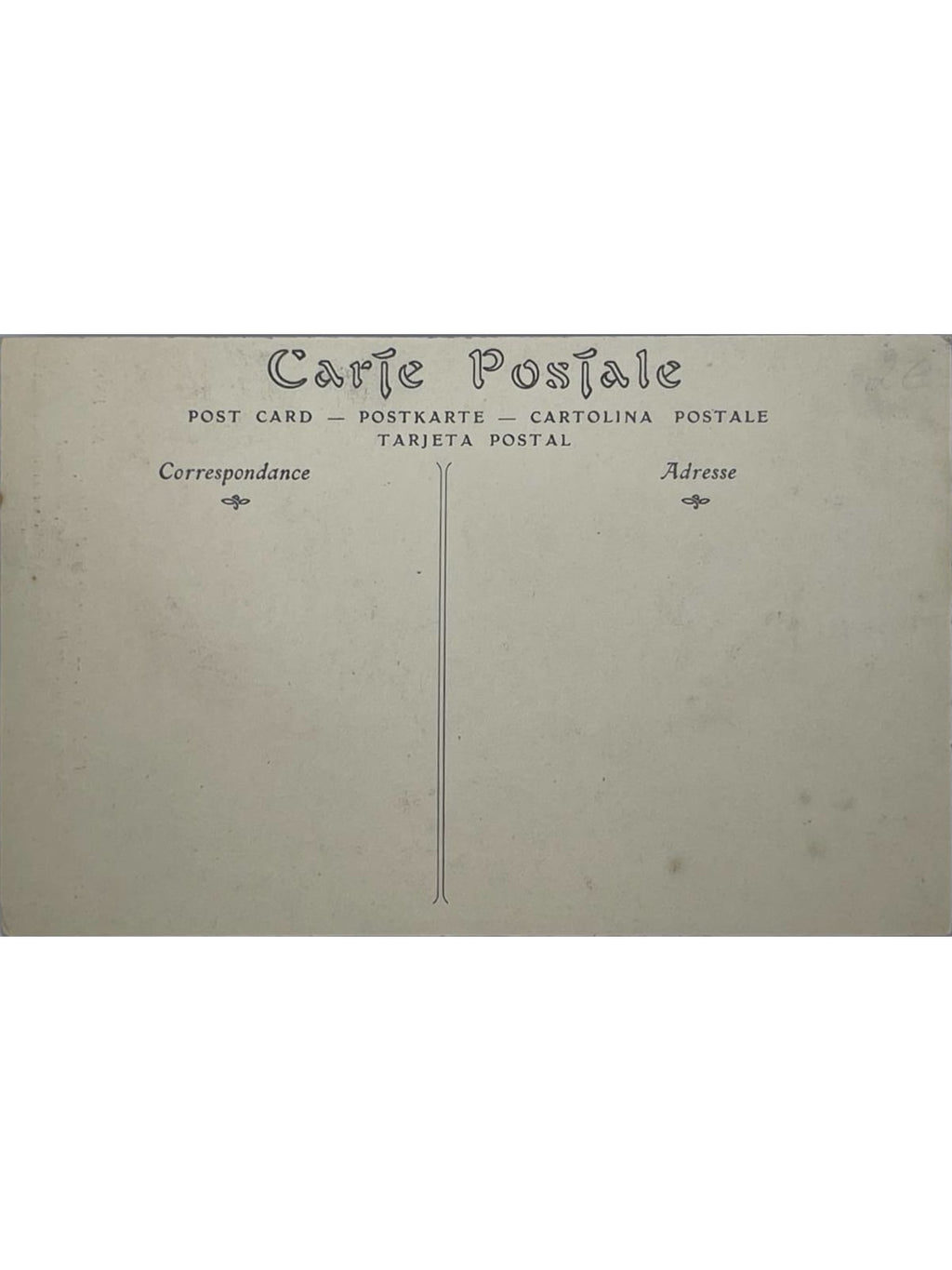Verso de la carte postale