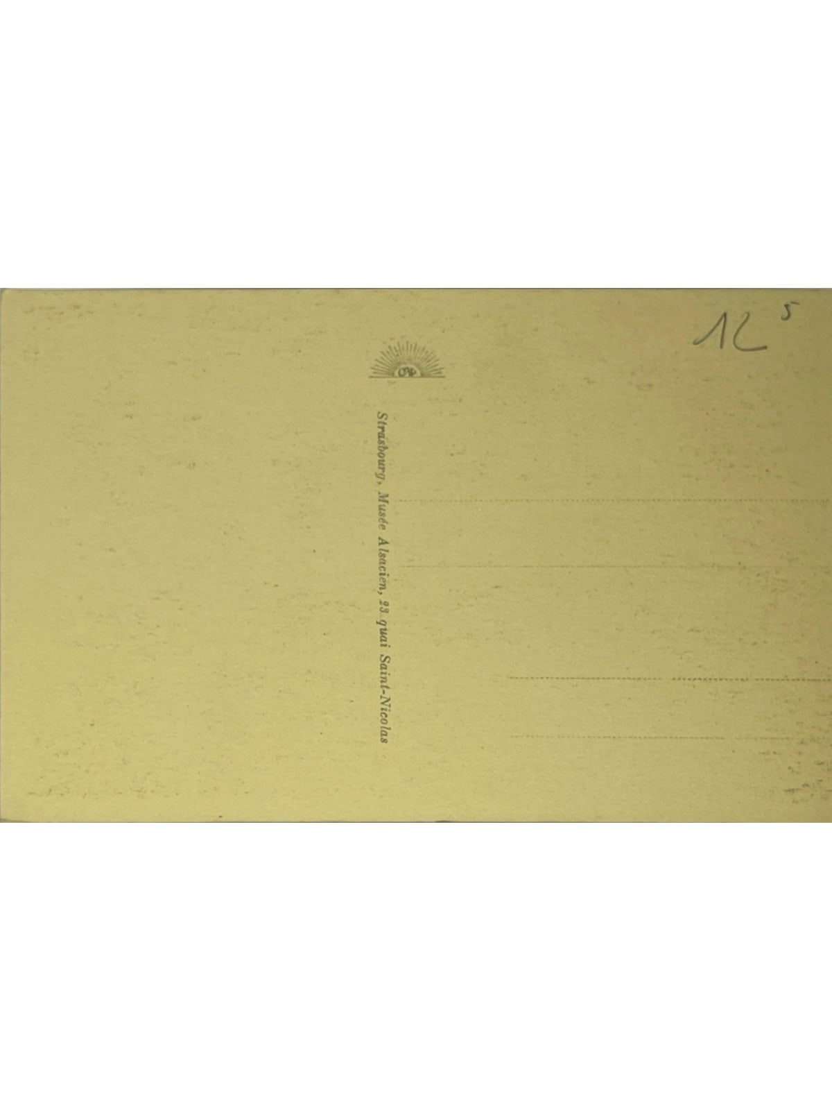 Verso de la carte postale